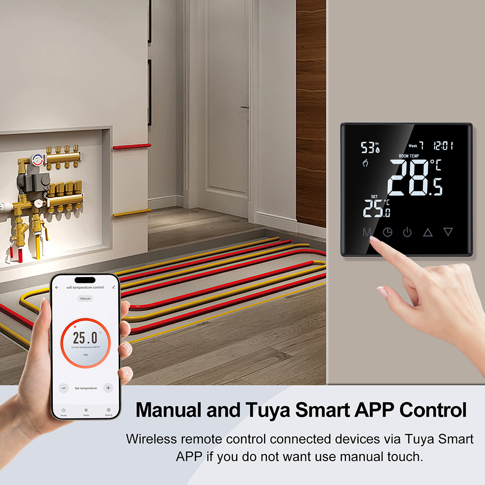 Bingoelec Home Smart Thermostat with WIFI/ZIGBEE Whole - Remote Control