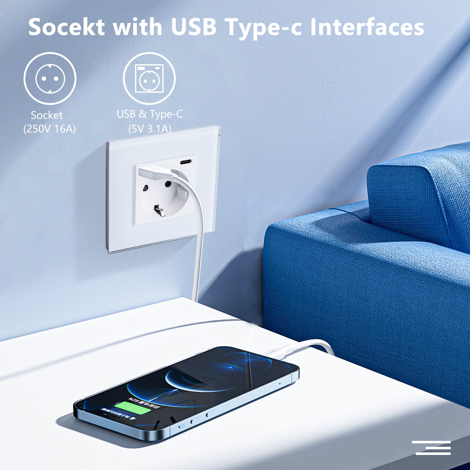 Bingoelec Dual USB Type C 20W Fast Charging