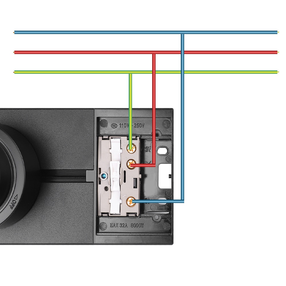 Bingoelec Home 40cm Track Socket Rail Track with switch 32A Movable ...